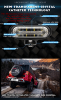 Lampes de travail LED super lumineuses 40W des usines chinoises, étanches IP68, 3000 Lm, feux arrière rouges et blancs tendance, éclairage extérieur automobile