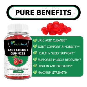 Customized Tart Cherry Gummies Sleep Immune Support Joint Support Boosts Energy Support Joint Comfort and Antioxidant - Product Image 4