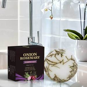 Champú Sólido Artesanal para el Cuidado del Cabello de Marca Privada, 100g, Romero <span class=keywords><strong>y</strong></span> Cebolla, para el Crecimiento del Cabello, Anticaída, Limpieza Suave - Product Image 1