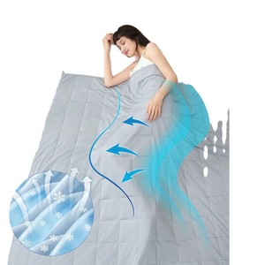 Couverture lestée en tissu rafraîchissant avec billes de verre, couleur unie, pour printemps et automne, vente en gros personnalisée - Product Image 2