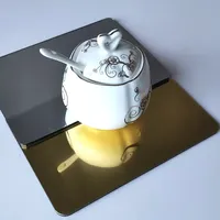 Surface miroir dorée ignifuge OEM Façade Alucobond ACM Plaque en plastique Panneaux décoratifs en aluminium