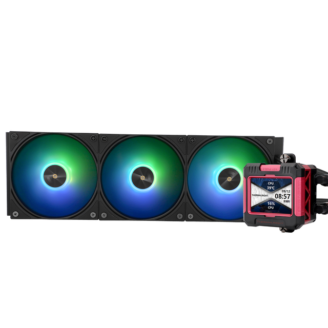 Alibaba Thermalright FW 360 Ultra Black ARGB White 360mm AIO CPU Liquid Cooler IPS LCD Screen for AM5/Intel
