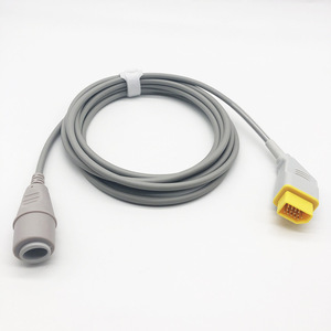 Câble de conversion de pression artérielle lignes de connexion câble médical 3M isolé en TPU Nihon Kohden adaptateur IBP de moniteur à 14 broches pour l'Utah - Product Image 1