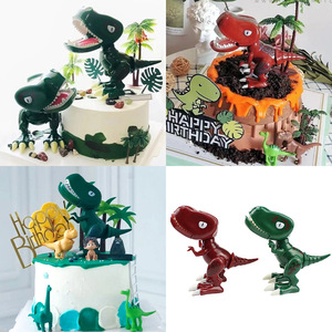 Tyrannosaurus Rex Cake Toppers Red And Green Plastic Reusable Birthday Decorations For Kids Party Supplies - Product Image 5