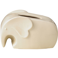 Boîte à mouchoirs en céramique artisanale en forme d'éléphant, décoration de table pour la maison, support de rangement pour papier