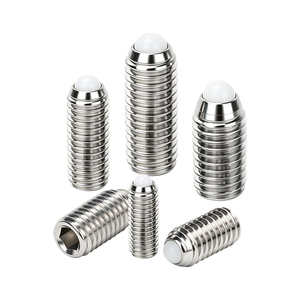 304 Stainless Steel Hex Socket <b>Rubber</b> Tip Ball Plunger Screw M2-M16 Multiple Sizes In Stock <b>Rubber</b> Tip Protect Workpieces OEM - Product Image 1