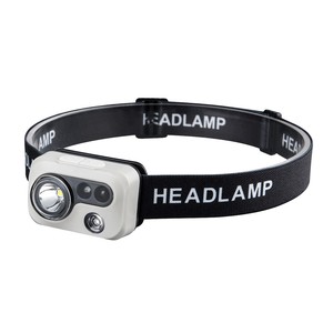 <span class=keywords><strong>Lampe</strong></span> frontale compacte <span class=keywords><strong>à</strong></span> capteur de mouvement 1200 mAh, <span class=keywords><strong>rechargeable</strong></span>, LED, mains libres, pour le camping, la course <span class=keywords><strong>à</strong></span> pied, le travail en extérieur - Product Image 1