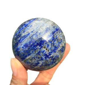 Atacado Polido Natural <span class=keywords><strong>Lapis</strong></span> <span class=keywords><strong>Lazuli</strong></span> Pedra Bola De Cristal Home Office Feng Shui Degaussing Desktop Decoração Gravado Fada - Product Image 5
