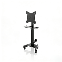 Support d'écran simple articulé à mouvement complet 360°, réglable en hauteur, personnalisable, en métal robuste, pour écrans de 27 à 60 pouces, idéal pour la maison et le bureau