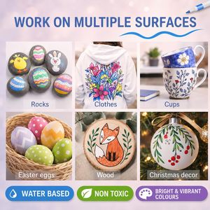 Suitable for Gift Oem Colors Dual Tip Liquid Fluorescent <b>Paint</b> Marker Pen for Rock Painting Set Water-Based Acrylic <b>Paint</b> Marker - Product Image 4