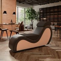 Fauteuil d'amour moderne en forme de S en cuir synthétique HX Canapé-lit une place pour hôtel, appartement ou villa
