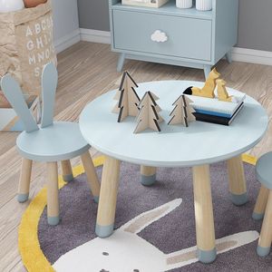 Solid Wood Kids <b>Study</b> <b>Desk</b> And Chair Set Minimalist Design Durable For Children's Room - Product Image 1