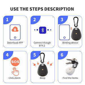 スマートトラッカーワイヤレスアンチロスト盗難デバイスアラームミニトラッカーペットチャイルドアンチロストロケーターアイテムロケーターキー、バッグ用 - Product Image 2