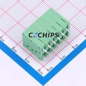 MX205V-3.5-06P-GN01-Cu-A Spring Terminal Block Through hole Component (THT),P=3.5mm Connector 1x6P 3.5mm Green Through Hole - Product Image 2
