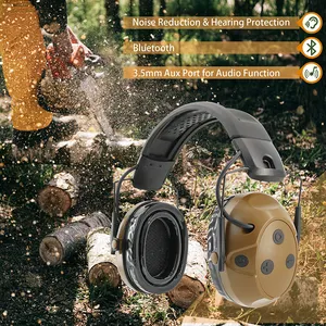 Tactical Bluetooth Ruído Cancelamento Captador Proteção Auditiva Caça Electronic Shooting Silicone Ear Muffs Tactical Headset