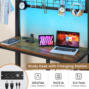 <span class=keywords><strong>Lit</strong></span> superposé de haute qualité, pleine grandeur, avec support en métal robuste et bureau intégré pour étudier ou travailler - Product Image 5