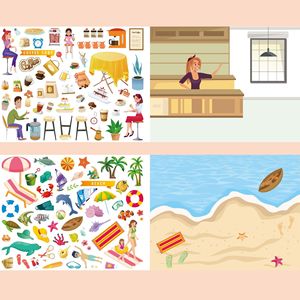 Collection d'<span class=keywords><strong>autocollants</strong></span> vierges <span class=keywords><strong>usborne</strong></span> personnalisés pour enfants couverture de livre de planche d'animaux pour enfants livre d'<span class=keywords><strong>autocollants</strong></span> réutilisables au point de selle de voiture mignon - Product Image 4