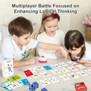 맞춤형 얼굴 변경 매직 큐브 빌딩 블록 게임 매칭 표현 퍼즐 장난감 보드 게임 매치 퍼즐 기하학적 장난감 - Product Image 6