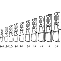 100pcs/bag Penjualan Terlaris Swivel Pancing Bearing Bola Dengan Coastlock Snap, Swivel Snap Pancing Kuat dan Tahan Lama