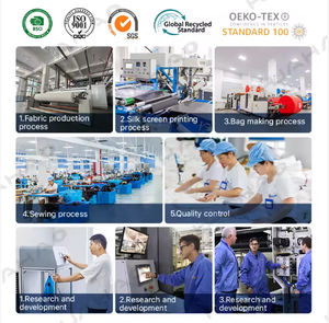 Huahao Bagshopping image personnalisée nouveau Design pli fourre-tout Shopping vente chaude sac en tissu non tissé avec motif de lettre pour cadeau - Product Image 6