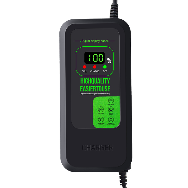Smart 48V20AH Electric Bike Charger New Six-Light Fast Charger 2.8A Output ABS Ebike Battery Charger with UK/AU Socket