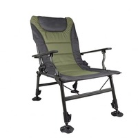Chaise de pêche pliable d'extérieur à jambes télescopiques inclinables multi-positions