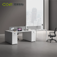 Bureau d'ordinateur modulaire à 3 tiroirs avec montage facile, design moderne, mobilier de bureau