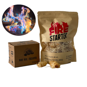 Korek Api Wol Kayu 100%, Semua Natural Eco <span class=keywords><strong>Starter</strong></span> Api Bundel Serutan Kayu Arang untuk BBQ & Perapian - Product Image 6