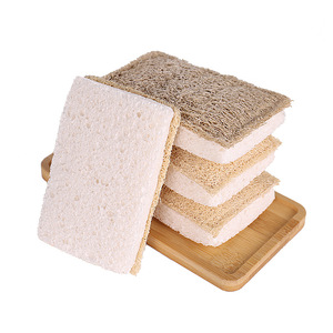 Zenidoo Eco-Friendly Loofah <b>Sponge</b> Dish Washing Cloth Scrub Pad Easy Clean Scrubber 80% Active Ingredient Kitchen Household Use - Product Image 1