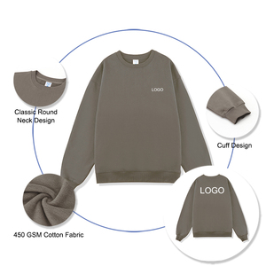Sudadera de Cuello Redondo para Hombre, 450GSM, 100% Algodón, Gruesa, Transpirable, Ecológica, con Forro, para Invierno, Personalizable - Product Image 2