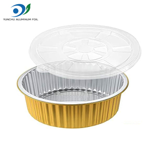 Hot niêm phong 600-2000ml cấp thực phẩm vàng Nhôm lá bao bì thực phẩm <span class=keywords><strong>container</strong></span> lò vi sóng Hộp Ăn Trưa Vòng carryout lá <span class=keywords><strong>container</strong></span> - Product Image 6