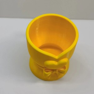 Portalápices de plástico amarillo, organizador de escritorio con forma de corazón y lazo, florero de mesa, decoración del hogar - Product Image 5