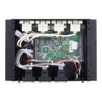 Ordinateur industriel intégré sans ventilateur, Core i5 i7 4500U, double LAN, Mini PC de bureau w/ 2 * RJ45 6 * RS232 COM 8 * USB, double affichage