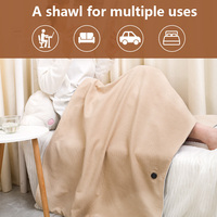 Manta Portátil Acolchada con Calefacción USB, para las Cuatro Estaciones, Suave, Lavable, con Control de Temperatura, Bajo Voltaje y Protección contra Sobrecalentamiento para el Hogar