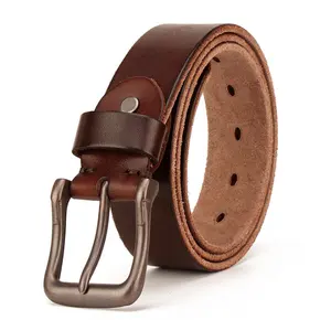 Top Grain Real Genuine Cow Cowhide Pure Leather Dress Belt water buffalo leather belt