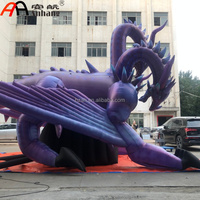 Modèle de dragon gonflable géant à trois têtes, King Ghidorah, monstre gonflable personnalisé pour Halloween, décoration extérieure