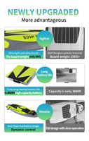 Planche de surf électrique Rush Wave H1 Power Rider avec batterie 48V, pédales, mousse EPS, pour lacs, rivières, jet board unisexe, avec ailerons et sac inclus