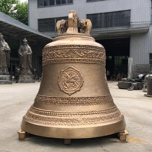 Campana da Chiesa Antica Europea in Bronzo Fuso, Scultura a Tema Religioso, Statua Artistica in Metallo con Logo Personalizzato Stampato - Product Image 3