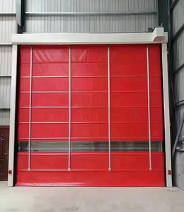 Portes à empilage à grande vitesse JINFUDA, en <span class=keywords><strong>PVC</strong></span>, portes industrielles à enroulement rapide, flexibles, à levage par induction, résistantes au feu 2h, certifiées ISO9001 CE - Product Image 1