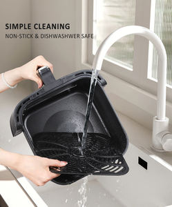 Nouvelle Conception <span class=keywords><strong>Friteuse</strong></span> à <span class=keywords><strong>Air</strong></span> 8L avec Affichage Visuel et Protection Contre la Surchauffe, Appareil Électroménager en Plastique, Couleur Personnalisable - Product Image 2