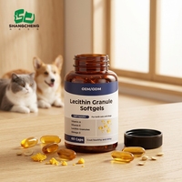Soins de santé pour animaux de compagnie : Gélules de lécithine granulée pour chiens et chats - Absorption rapide, compléments pour la santé de la peau et du pelage