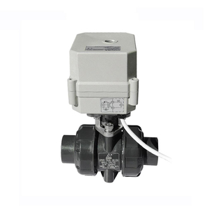 Válvula de bola mini de PVC de 2 vías con actuador de plástico, sellado de PTFE de dos piezas, 1-1/2" DN40, 3/4/7 hilos, AC110-230V, Zhejiang - Product Image 3