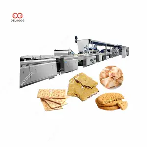 Lezzetli ve popüler buğday Biscuits vileri için tam otomatik bisküvi yapma makinesi çok fonksiyonlu üretim hattı