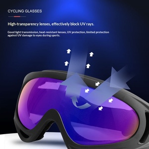 Lunettes de ski coupe-vent d'hiver en gros, lunettes de sport d'extérieur, lunettes de cyclisme anti-poussière, lunettes de soleil avec monture - Product Image 6