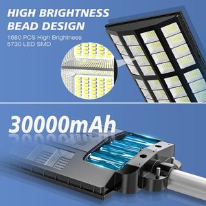 Lampe solaire intégrée à économie d'énergie pour <span class=keywords><strong>l</strong></span>'extérieur, batterie haute capacité 30000mAh, vente en gros en vrac avec options personnalisées - Product Image 2