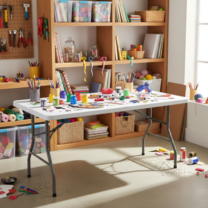 Table Pliante Extérieure en Plastique HDPE Portable 6 Pi (1,8 m) – Best-Seller - Product Image 1