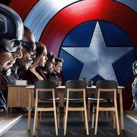 Papier peint mural Marvel Avengers Super-héros, taille personnalisée, effet 3D, décoration murale haute définition pour chambre d'enfant, salle de jeux, crèche
