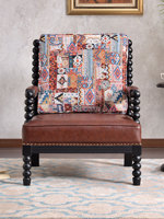 Fauteuil d'appoint en bois de luxe moderne de style mi-siècle pour salon, chambre, hôtel, design en cuir individuel