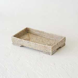 Bandeja de mimbre redonda tejida con asas, bandeja otomana para desayuno, bebidas, aperitivos para mesa de centro, decoración para el hogar - Product Image 2