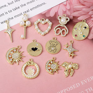 Personnalisé ours arc bricolage fait à la main alliage strass étiquettes pendentif Bracelet pendentif boucles d'oreilles cheveux accessoires matériel accessoires - Product Image 4